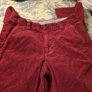Brooks Brothers Clark Fit Red Corduroy Pants Men's Size 30x32